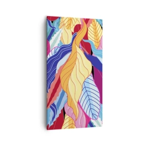 Cuadro sobre lienzo - Impresión de Imagen - Desorden colorido - 55x100 cm