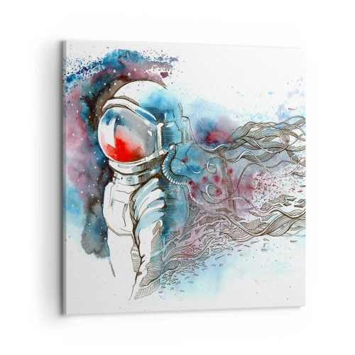 Cuadro sobre lienzo - Impresión de Imagen - A solas con el cosmos - 50x50 cm