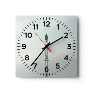 Reloj de pared - Reloj de vidrio - Hacia lo más alto - 40x40 cm
