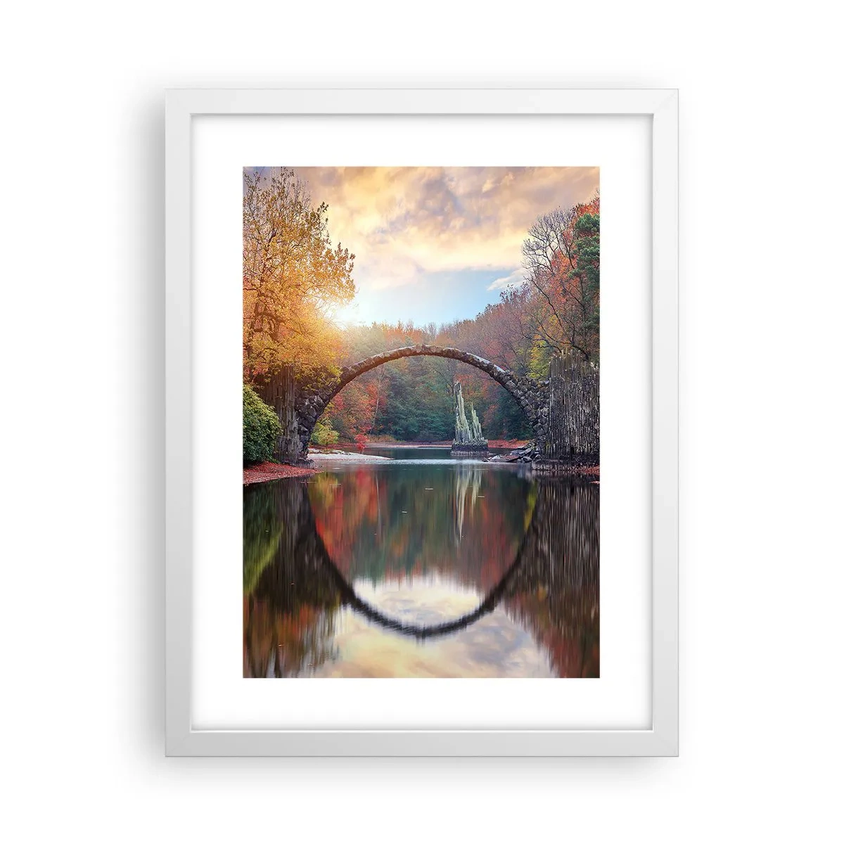 Póster en marco blanco - Al otro lado del espejo - 30x40 cm