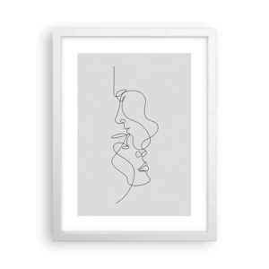 Póster en marco blanco - El calor de los deseos lúgubres - 30x40 cm