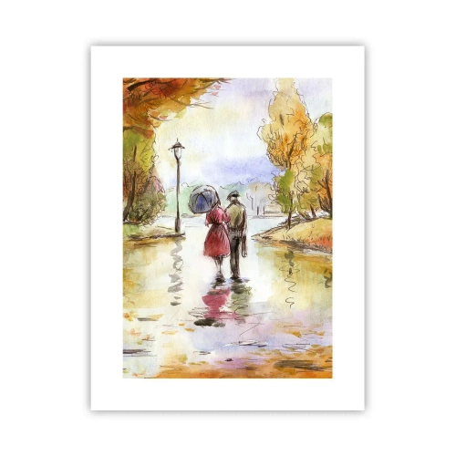 Póster - Un otoño romántico en el parque - 30x40 cm