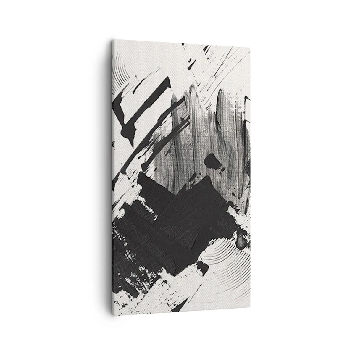 Cuadro sobre lienzo - Impresión de Imagen - Abstracción: la expresión del negro - 45x80 cm