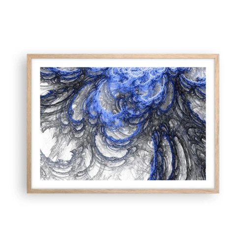 Póster en marco roble claro - El nacimiento de una ola - 70x50 cm