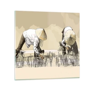 Cuadro sobre vidrio - Impresiones sobre Vidrio - De una cosecha exitosa - 60x60 cm