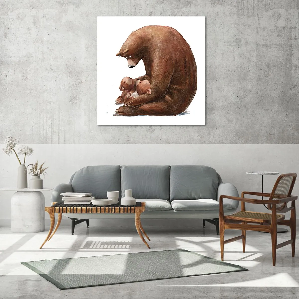 Cuadro sobre vidrio - Impresiones sobre Vidrio - Dulces sueños, niños - 40x40 cm