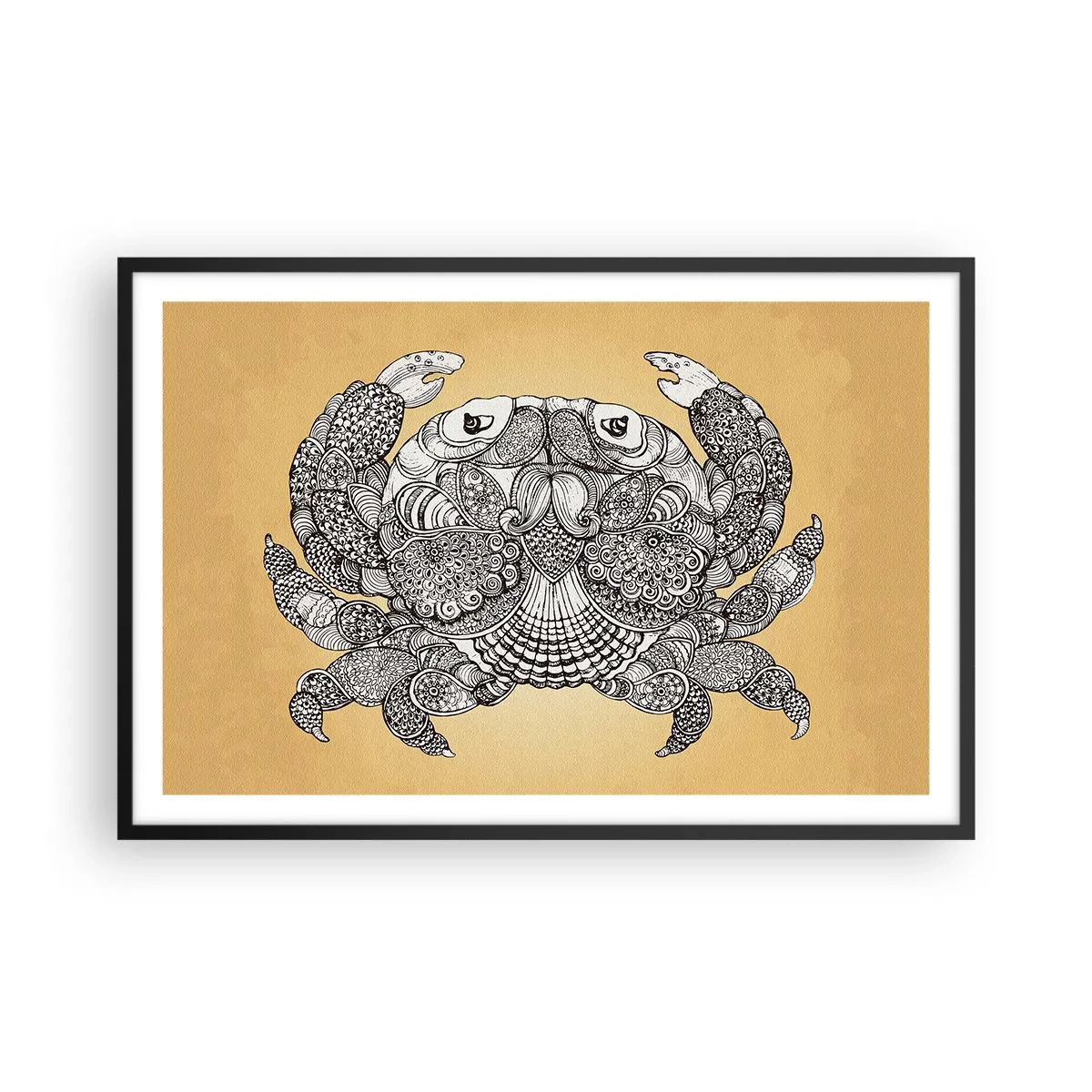 Póster en marco negro - Cuentos del Sr. Cangrejo - 91x61 cm