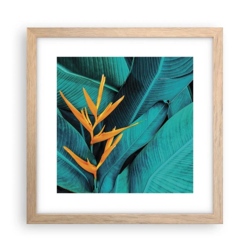 Póster en marco roble claro - Flor del Edén - 30x30 cm