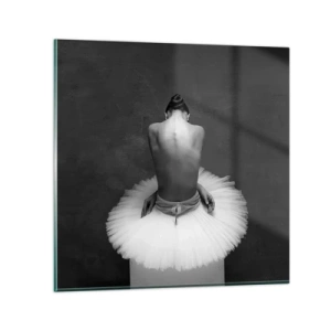 Cuadro sobre vidrio - Impresiones sobre Vidrio - Rodeada de pétalos - 70x70 cm