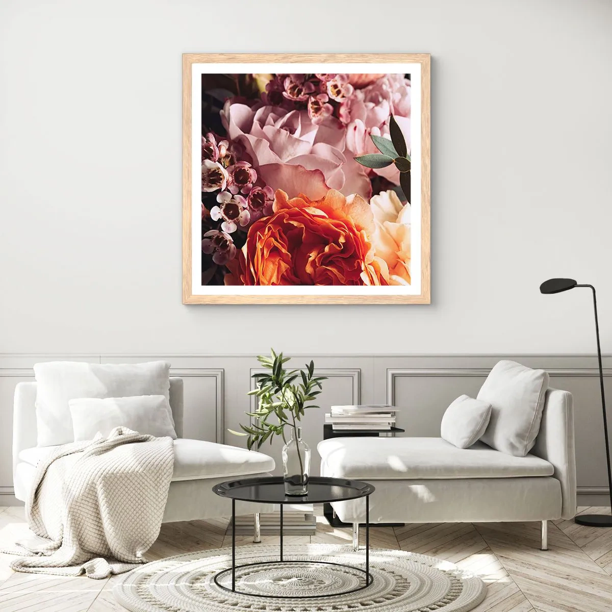 Póster en marco roble claro - Belleza envolvente - 60x60 cm