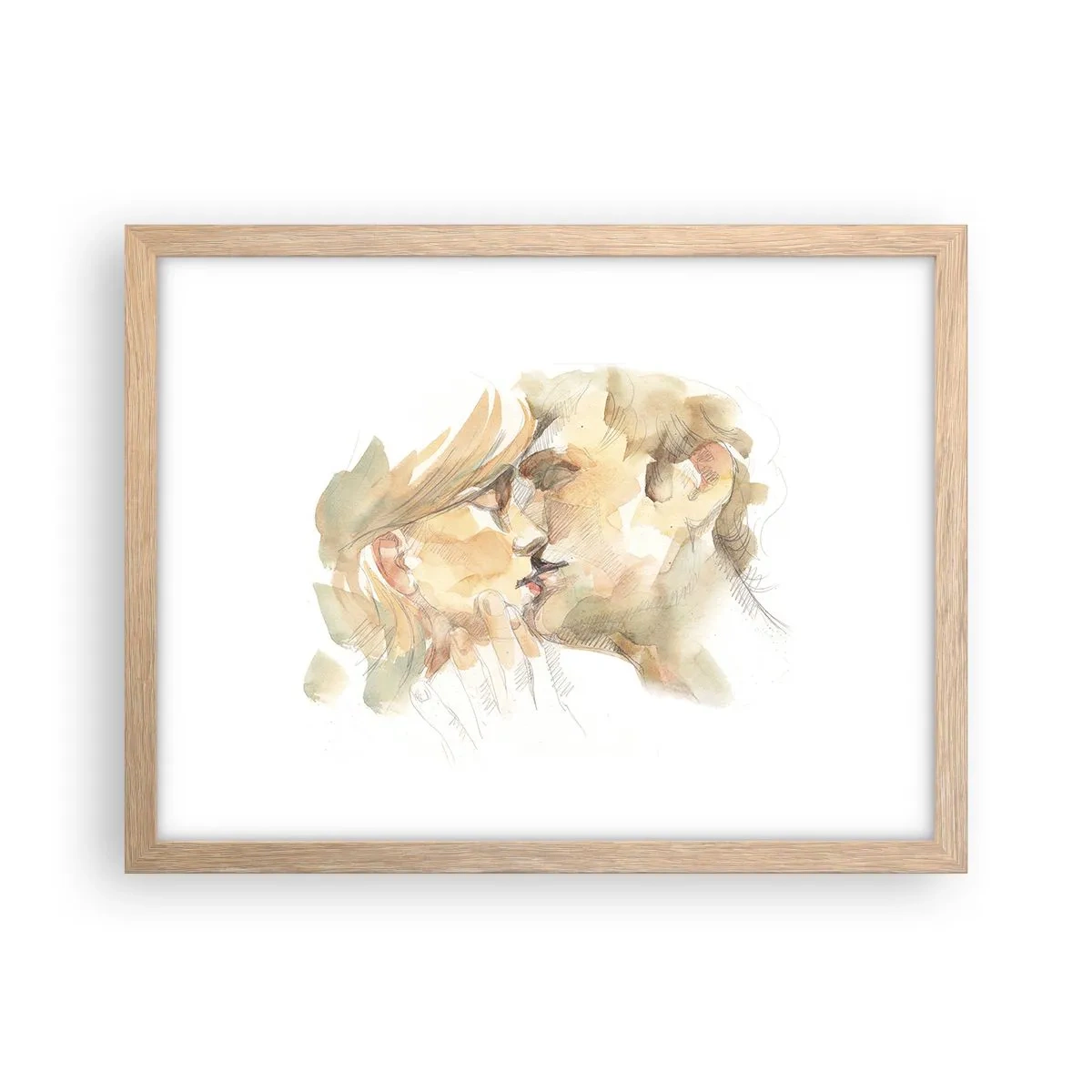 Póster en marco roble claro - ¿La media naranja encontrada? - 40x30 cm