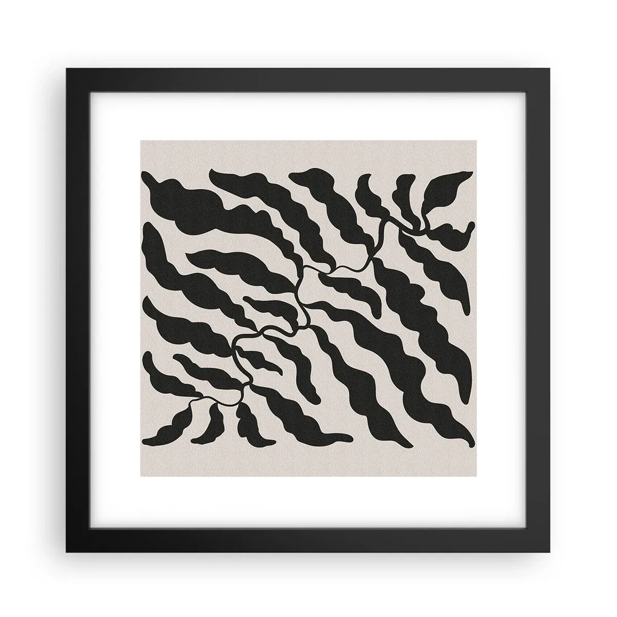 Póster en marco negro - La naturaleza de un cuadrado - 30x30 cm