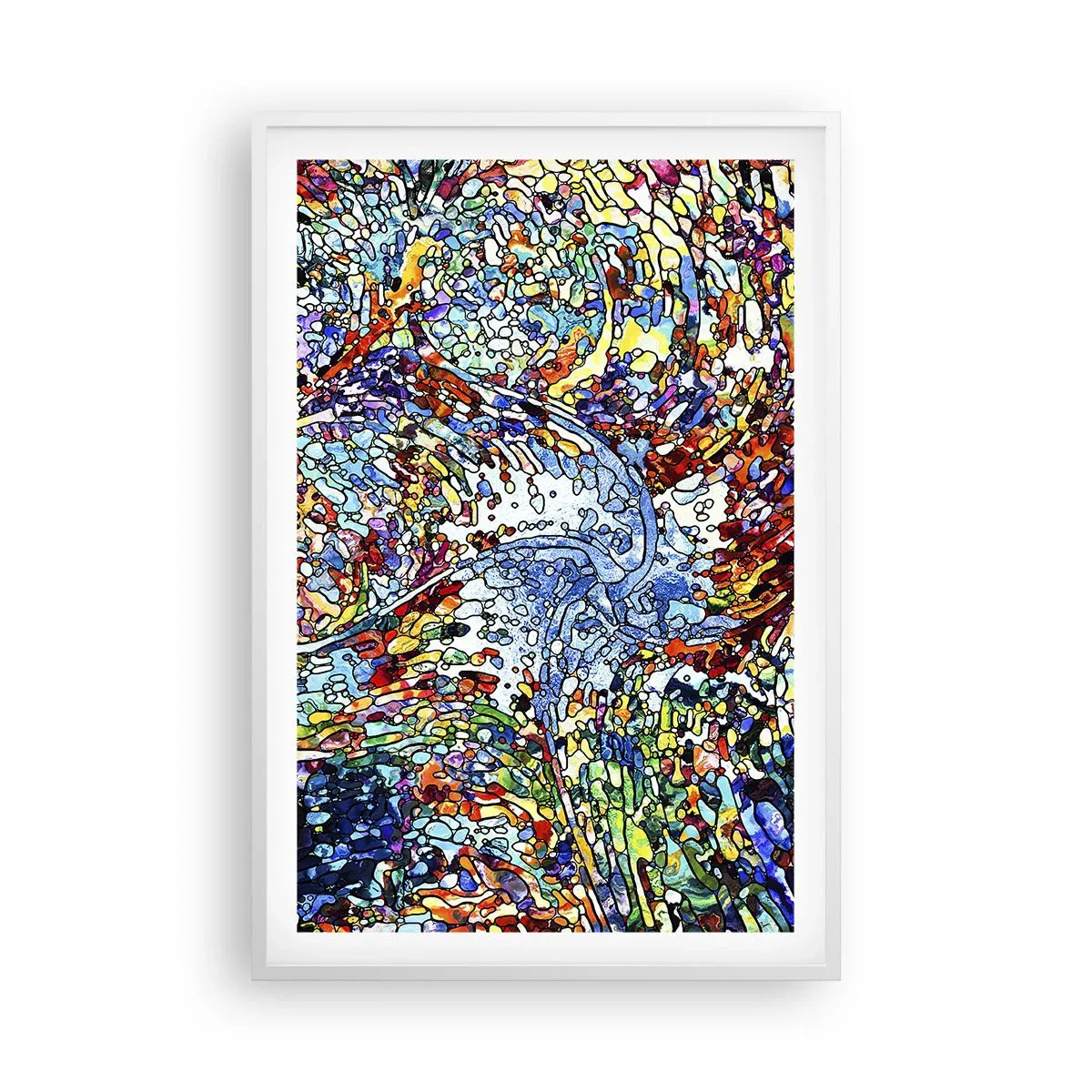 Póster en marco blanco - Vidriera - 61x91 cm