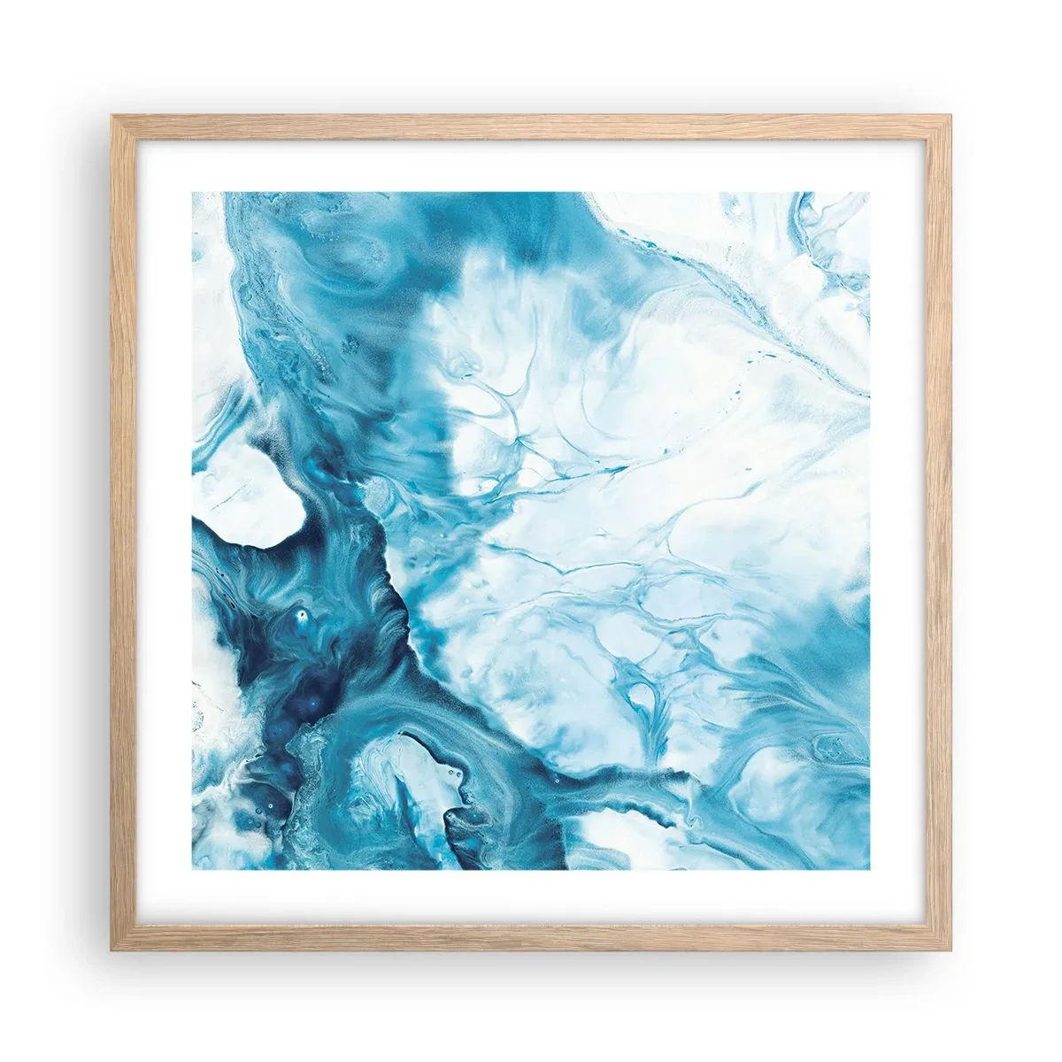 Póster en marco roble claro - Un concierto azul - 50x50 cm
