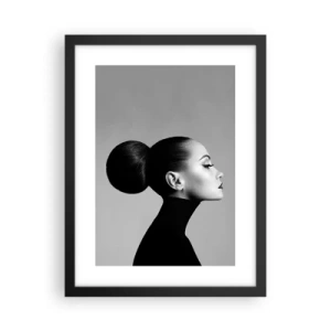 Póster en marco negro - Nefertiti contemporánea - 30x40 cm