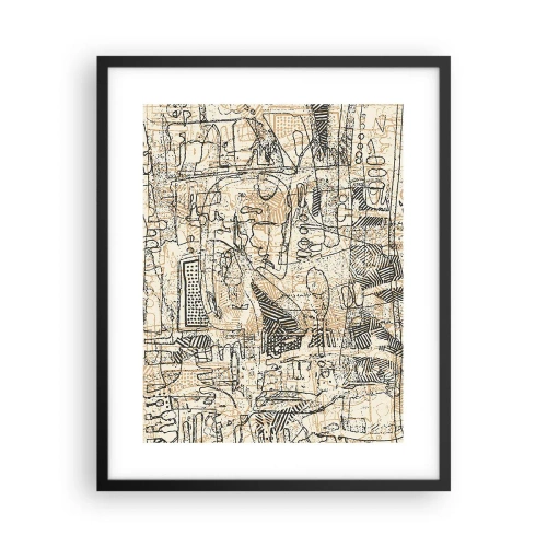 Póster en marco negro - A la espera de ser descifrado - 40x50 cm