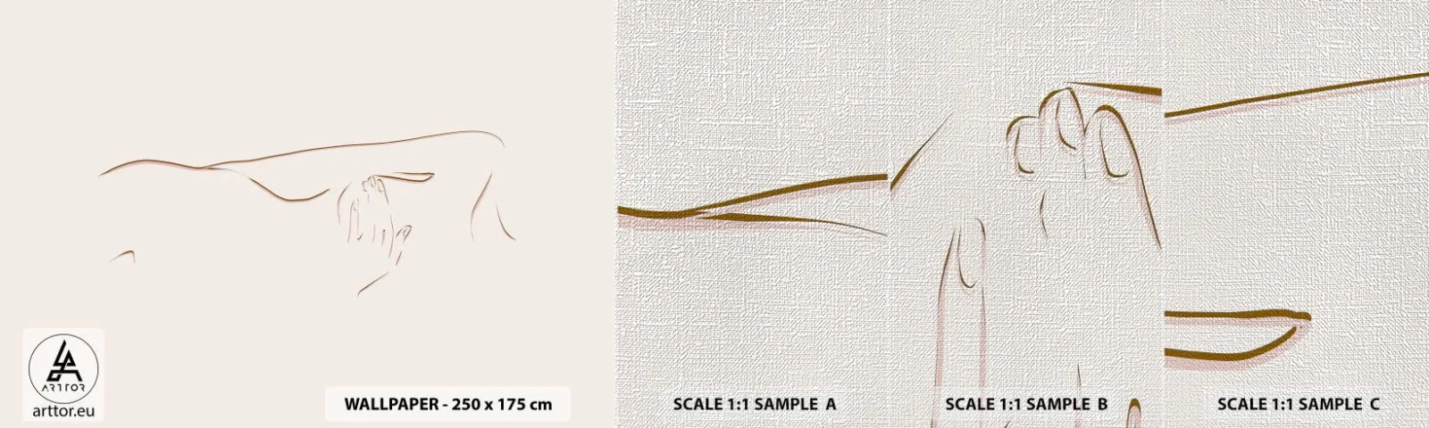 Muestra de fotomural Premium Canvas - La forma del deseo - Abstracción, Gráficos, Pedazo - 100x30 cm