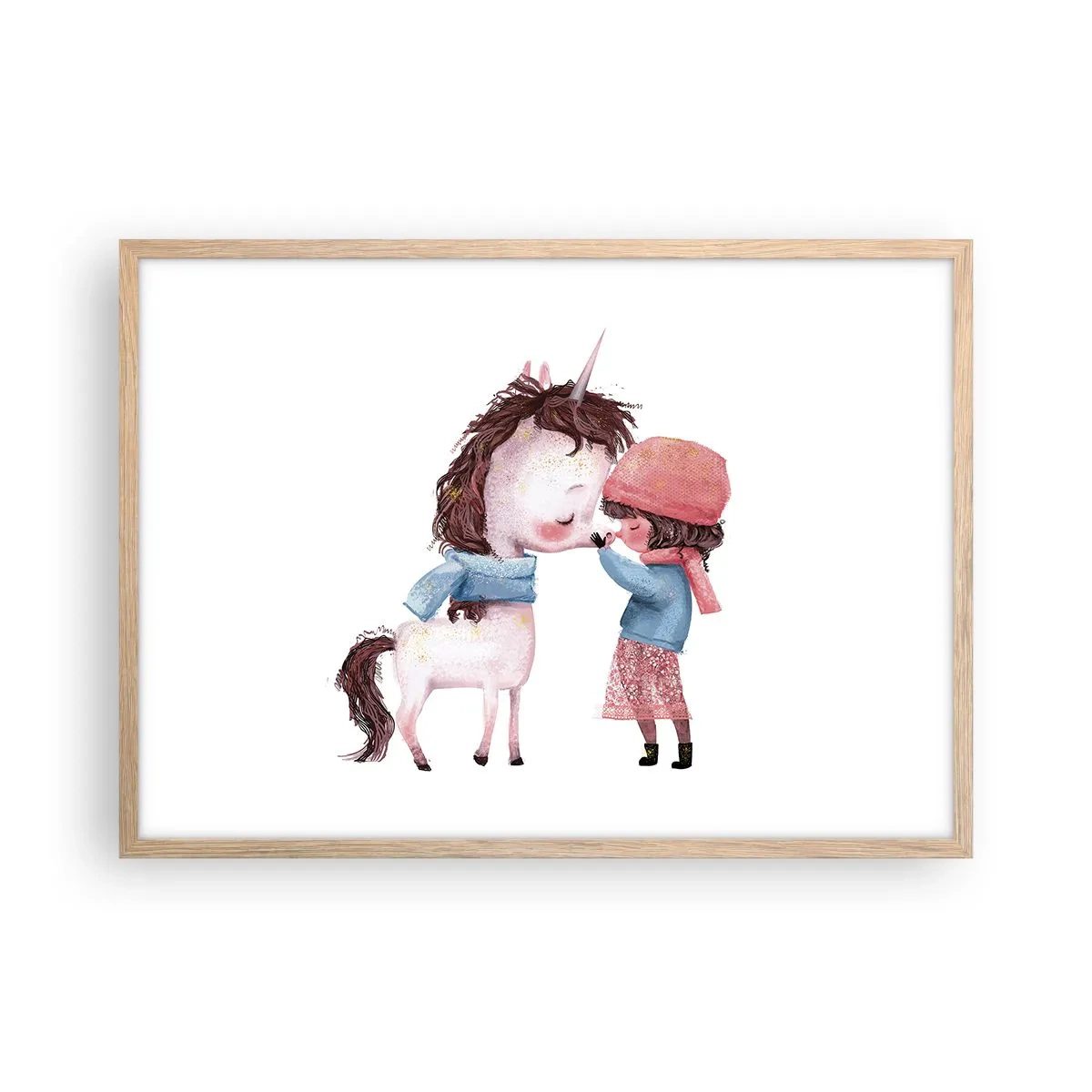 Póster en marco roble claro - Un cuento de invierno - 70x50 cm