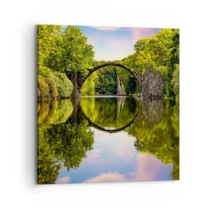 Cuadro sobre lienzo - Impresión de Imagen - En el punto de encuentro de dos mundos - 70x70 cm