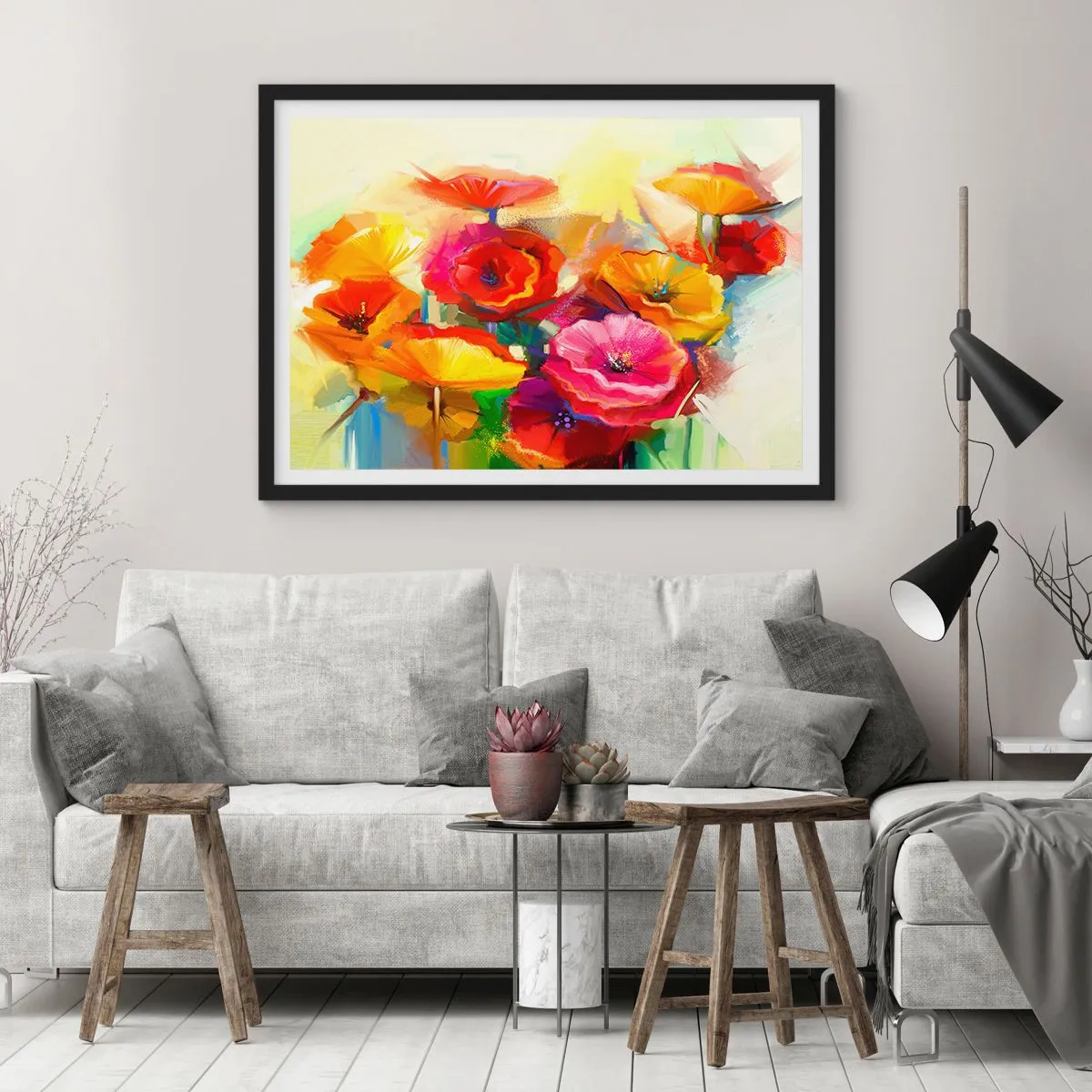 Póster en marco negro - No solo rojo - 40x30 cm