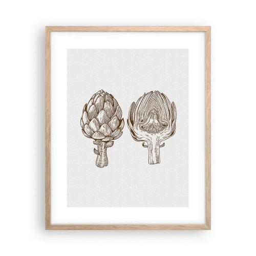 Póster en marco roble claro - Lección de anatomía - 40x50 cm