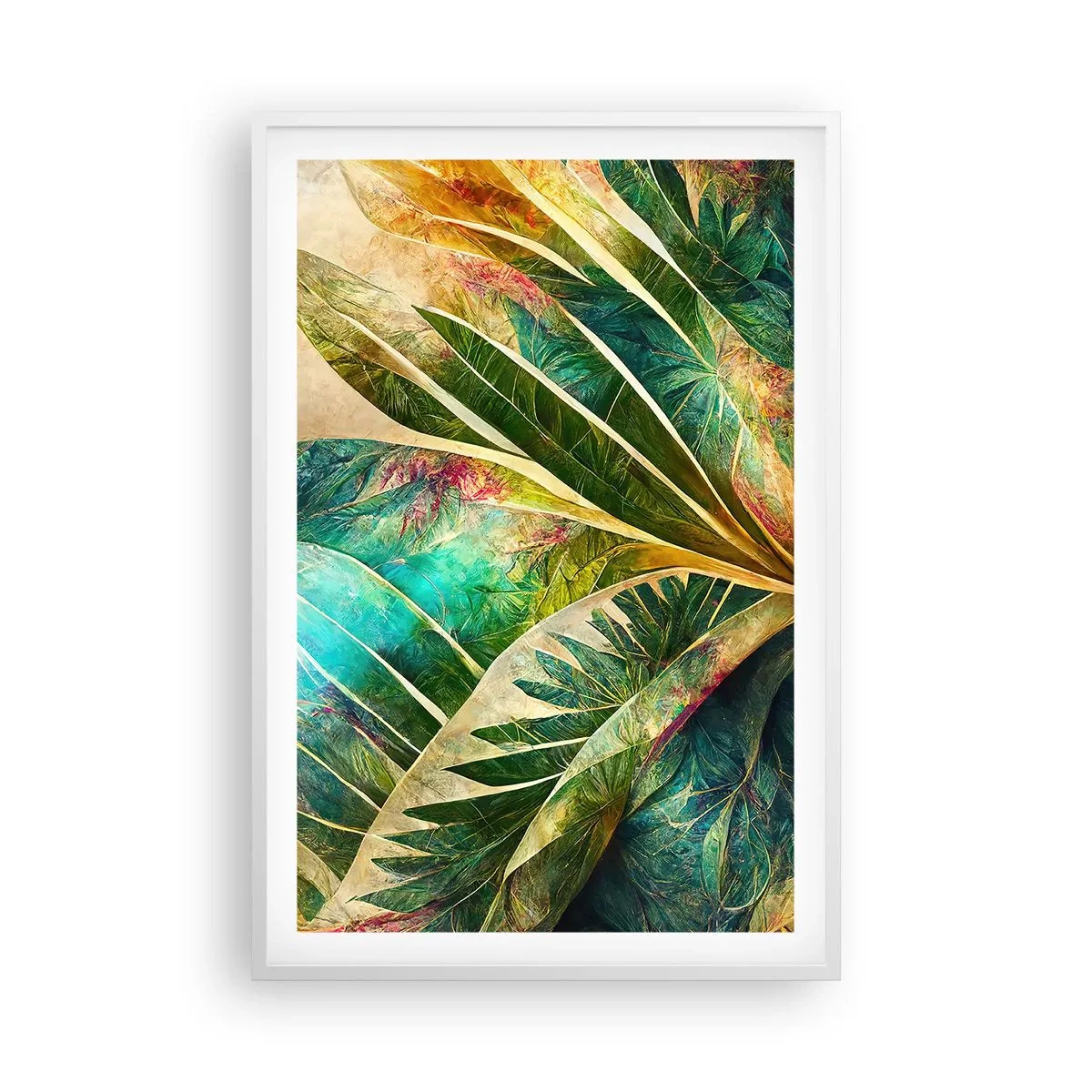 Póster en marco blanco - Los colores del trópico - 61x91 cm