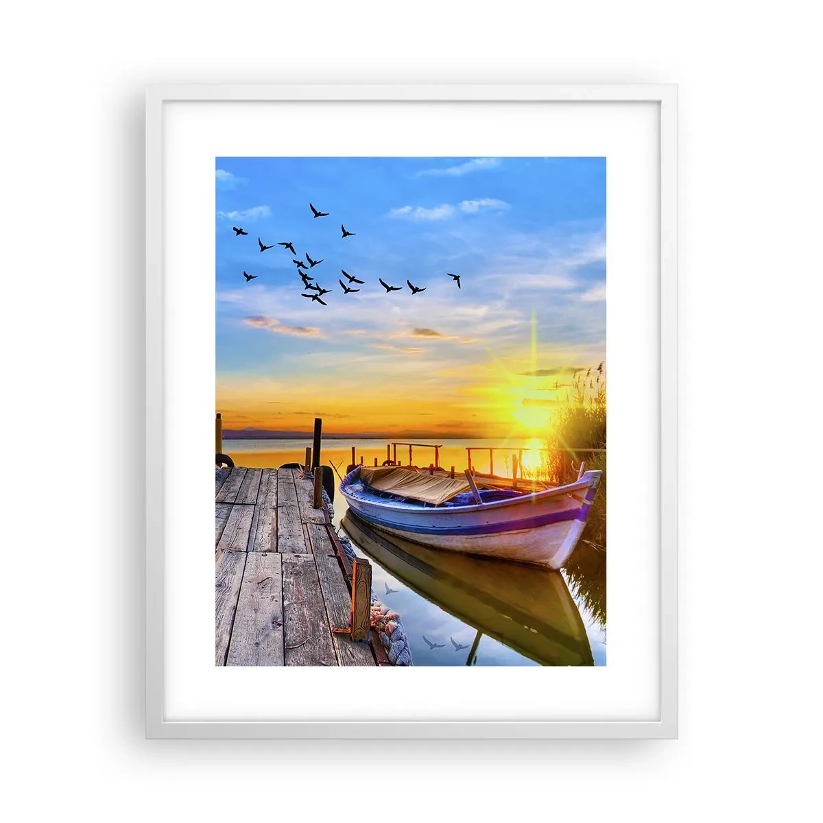 Póster en marco blanco - Adiós, hasta mañana - 40x50 cm