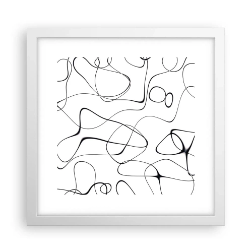 Póster en marco blanco - Los caminos de la vida, las vicisitudes del destino - 30x30 cm