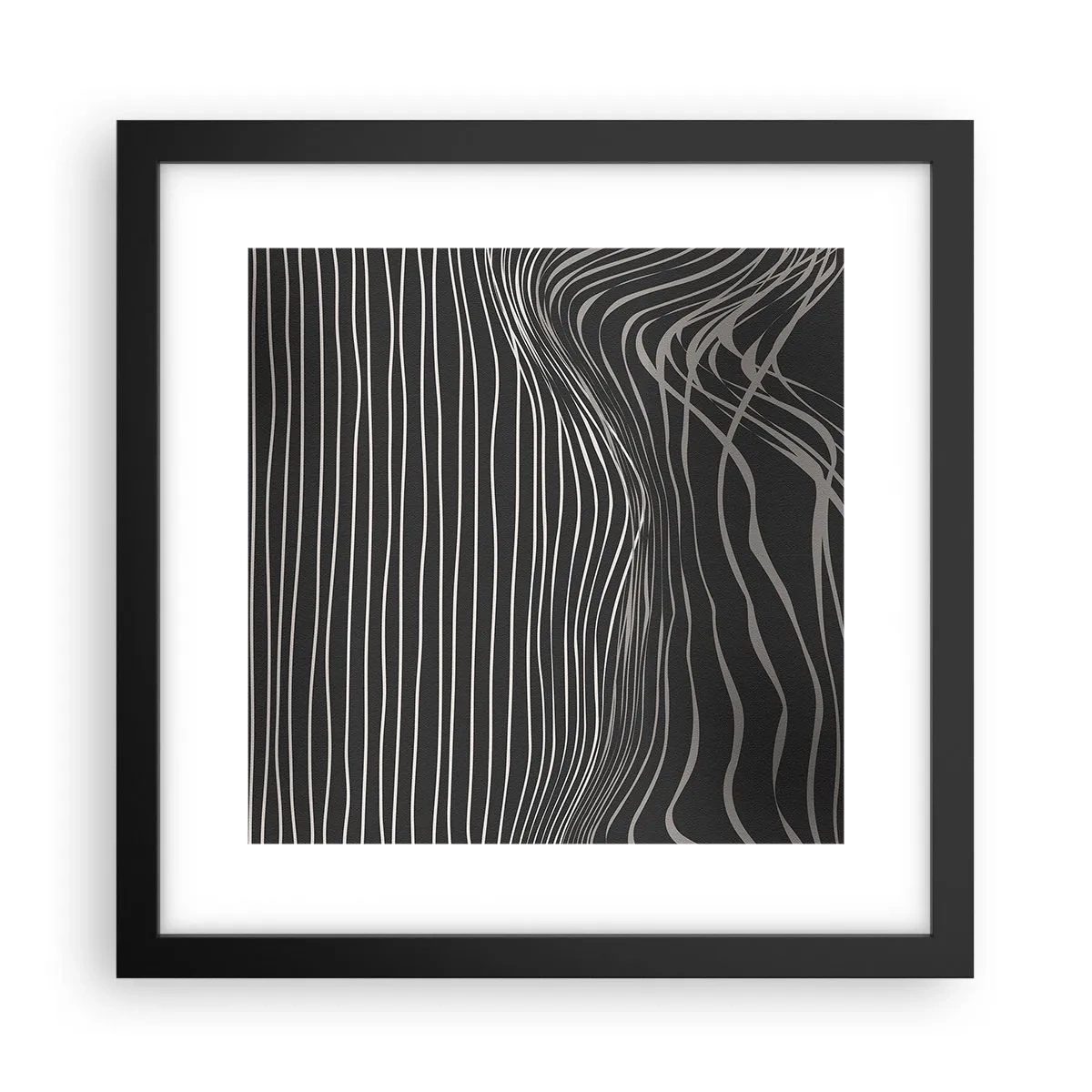 Póster en marco negro - Ritmo y acento - 30x30 cm