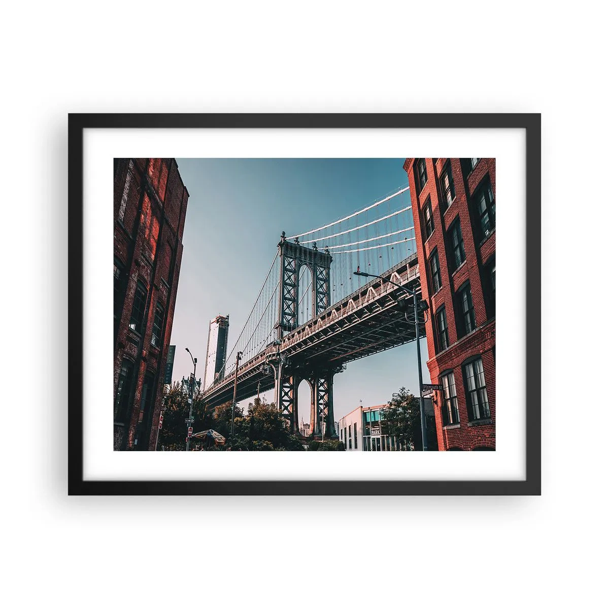 Póster en marco negro - Sobre el fluir de la ciudad - 50x40 cm