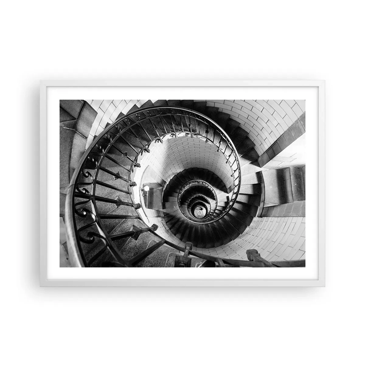 Póster en marco blanco - Cada vez más alto - 70x50 cm