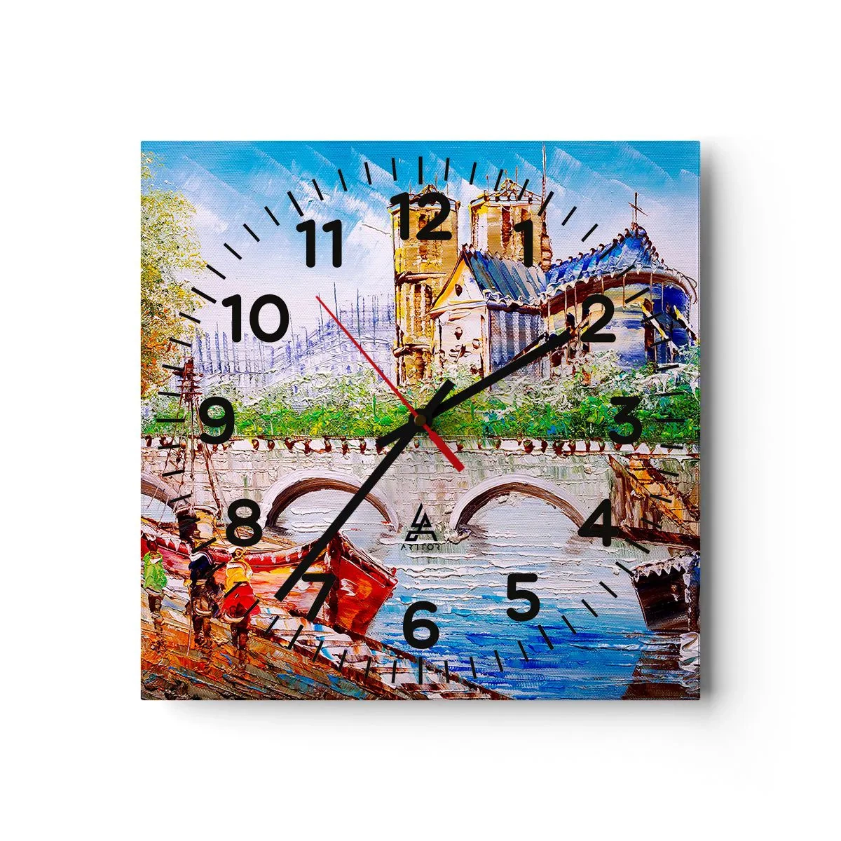 Reloj de pared - Reloj de vidrio - Su tiempo nunca pasa - 40x40 cm