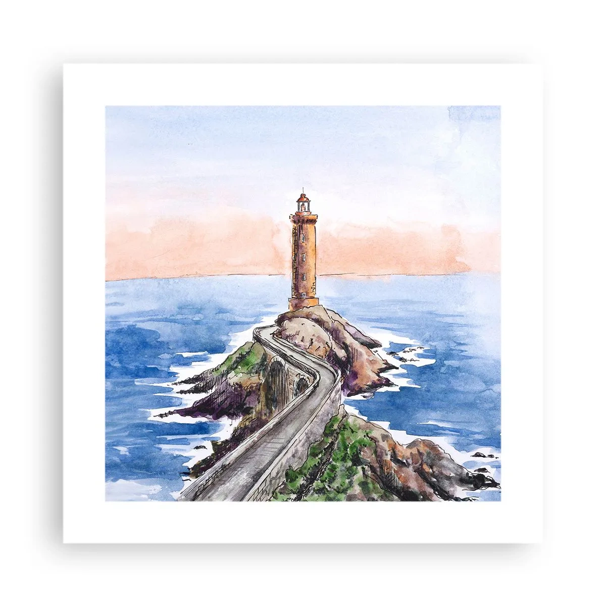 Póster - Frente al mar - 40x40 cm