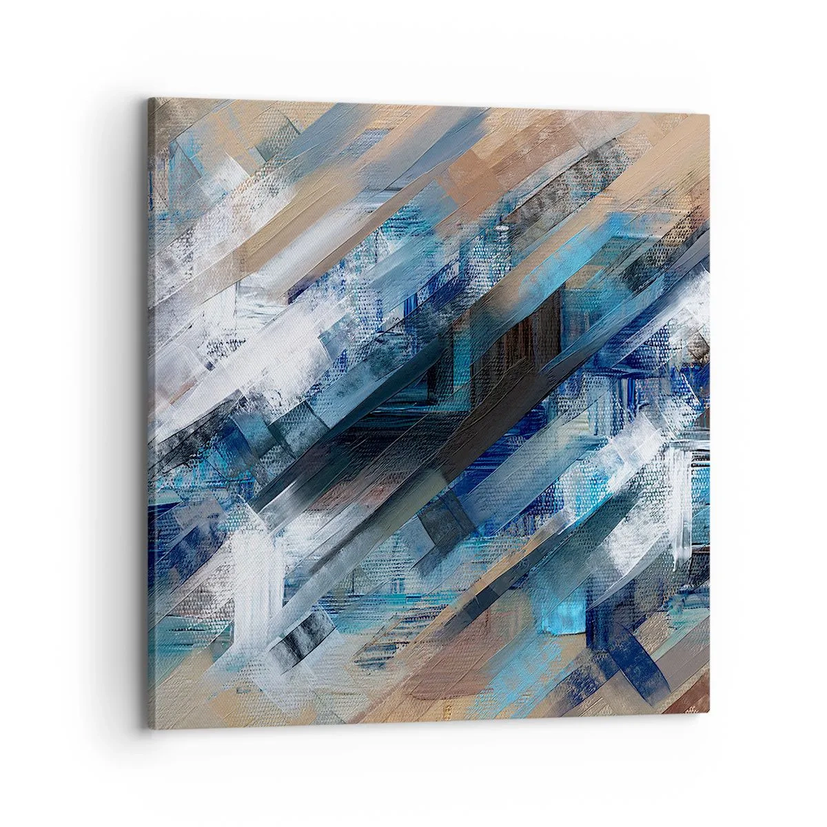 Cuadro sobre lienzo - Impresión de Imagen - En una inclinación azul - 70x70 cm