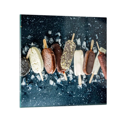 Cuadro sobre vidrio - Impresiones sobre Vidrio - El sabor del verano caluroso - 40x40 cm