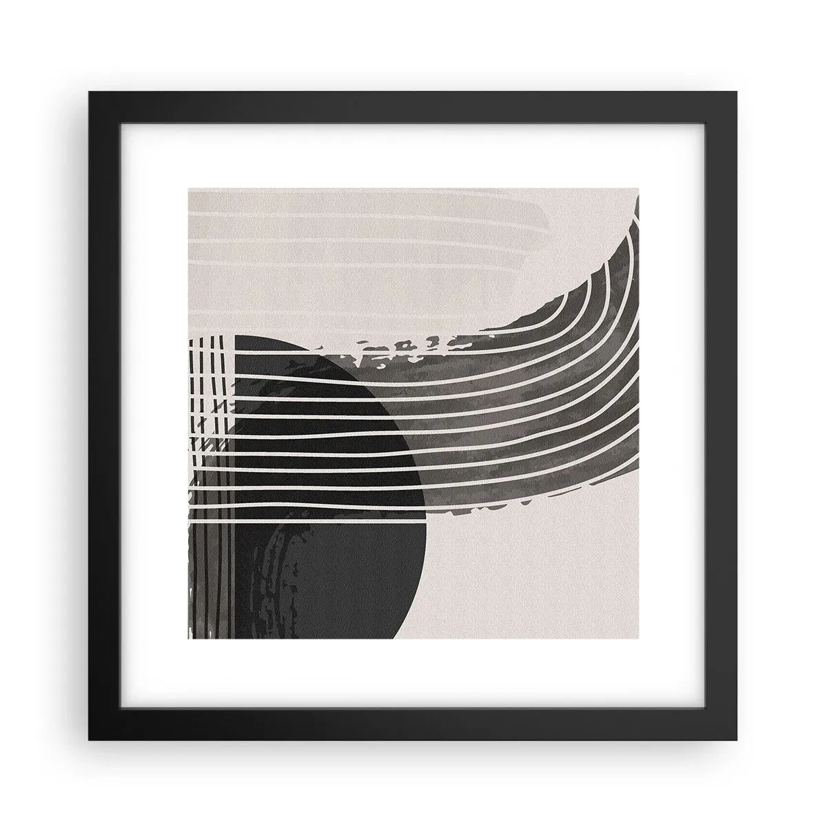 Póster en marco negro - Ida y vuelta - 30x30 cm