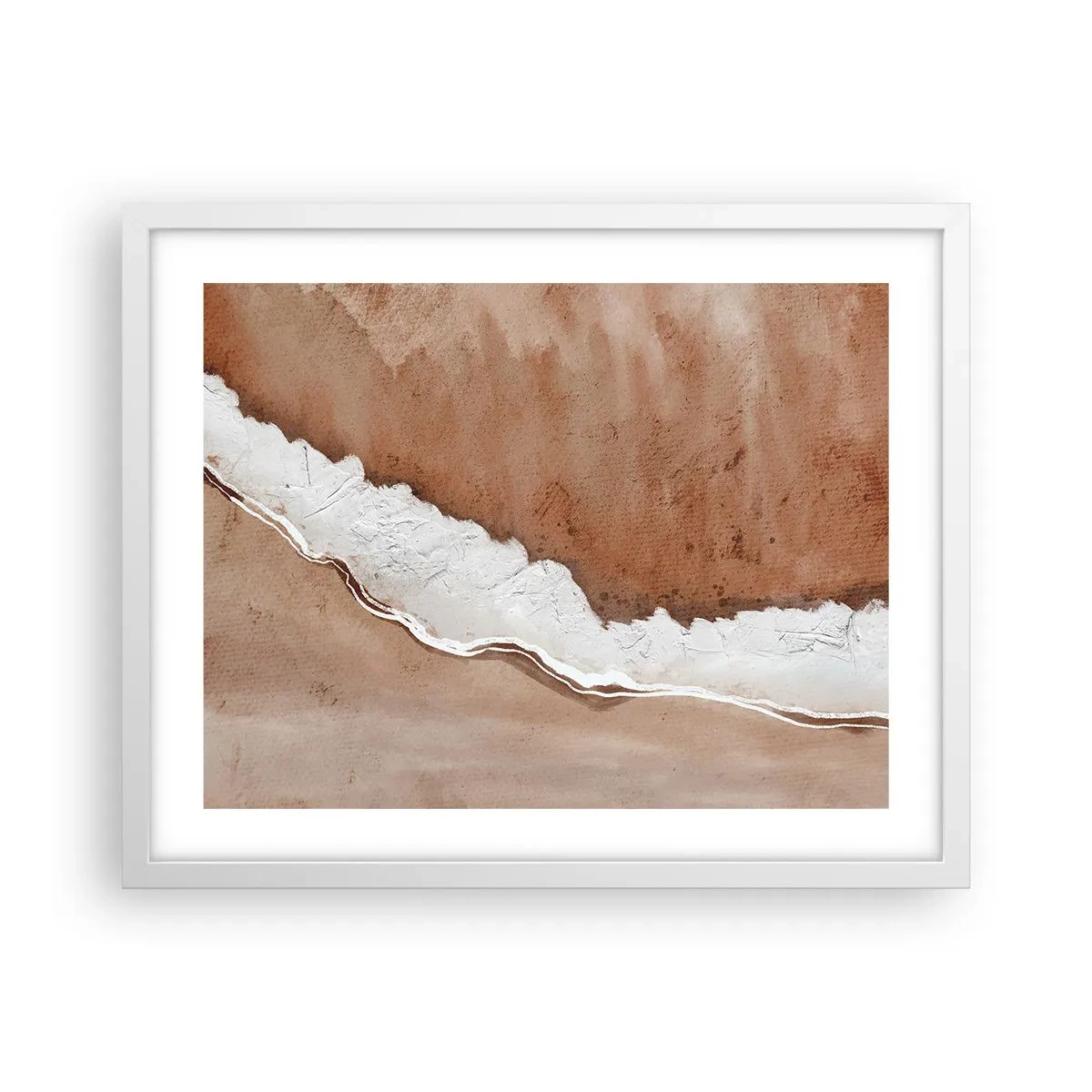 Póster en marco blanco - En colores terrosos - 50x40 cm