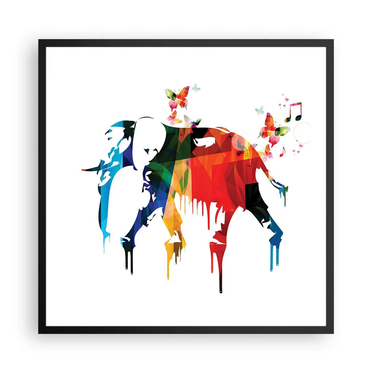 Póster en marco negro - Todo el mundo puede bailar - 60x60 cm