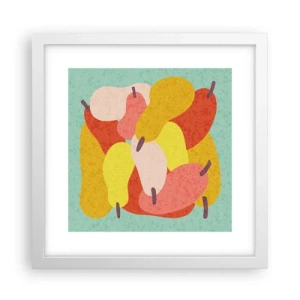 Póster en marco blanco - Saborear el sol del verano - 30x30 cm