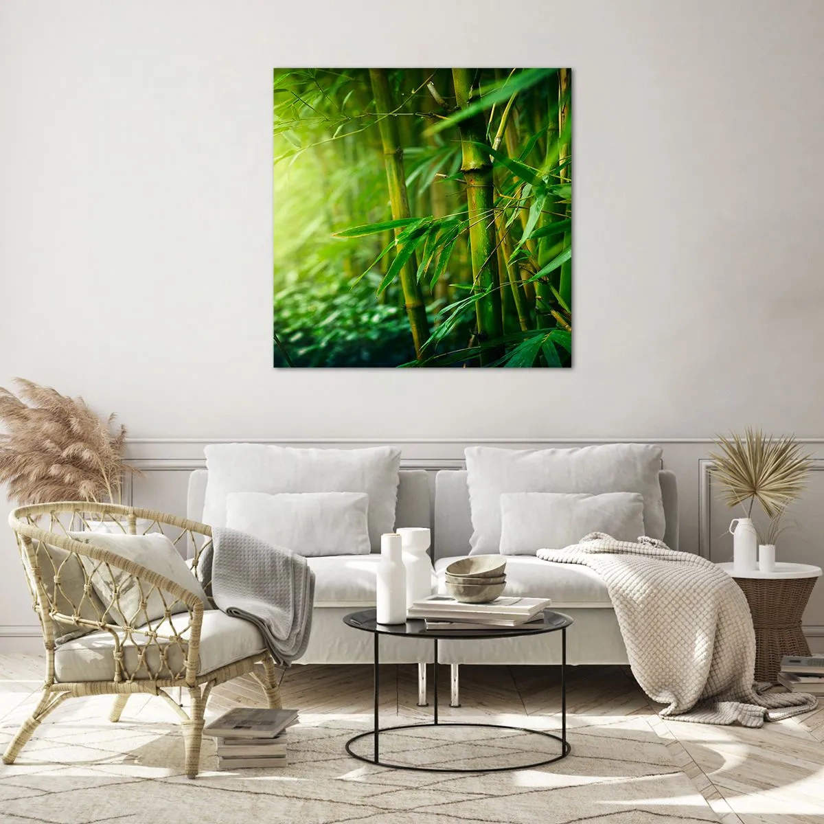 Cuadro sobre vidrio - Impresiones sobre Vidrio - Conocer el propio verdor - 40x40 cm