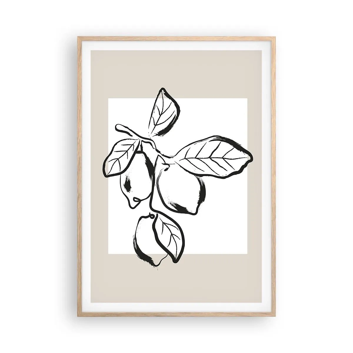 Póster en marco roble claro - Donde el limón madura... - 70x100 cm