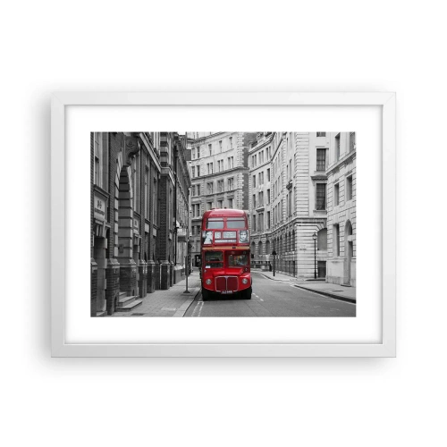 Póster en marco blanco - La vida cotidiana no tiene por qué ser gris - 40x30 cm