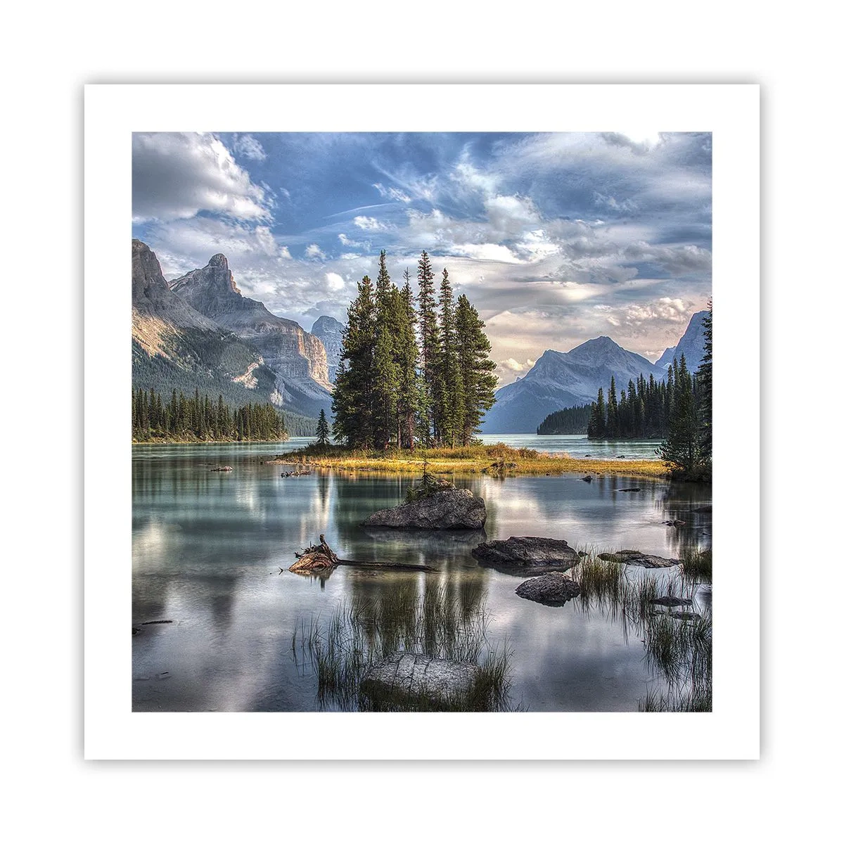 Póster - Sobre el agua cristalina... - 50x50 cm