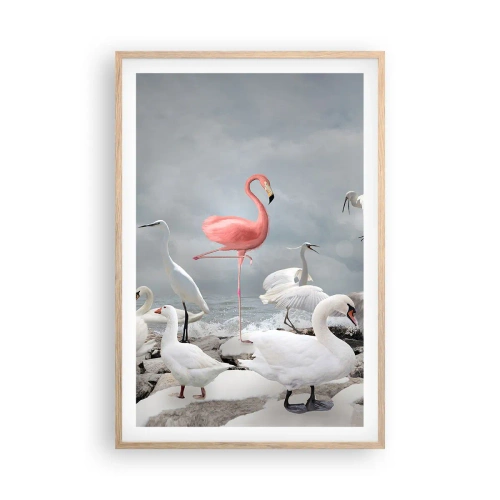 Póster en marco roble claro - ¿De dónde vengo? - 61x91 cm