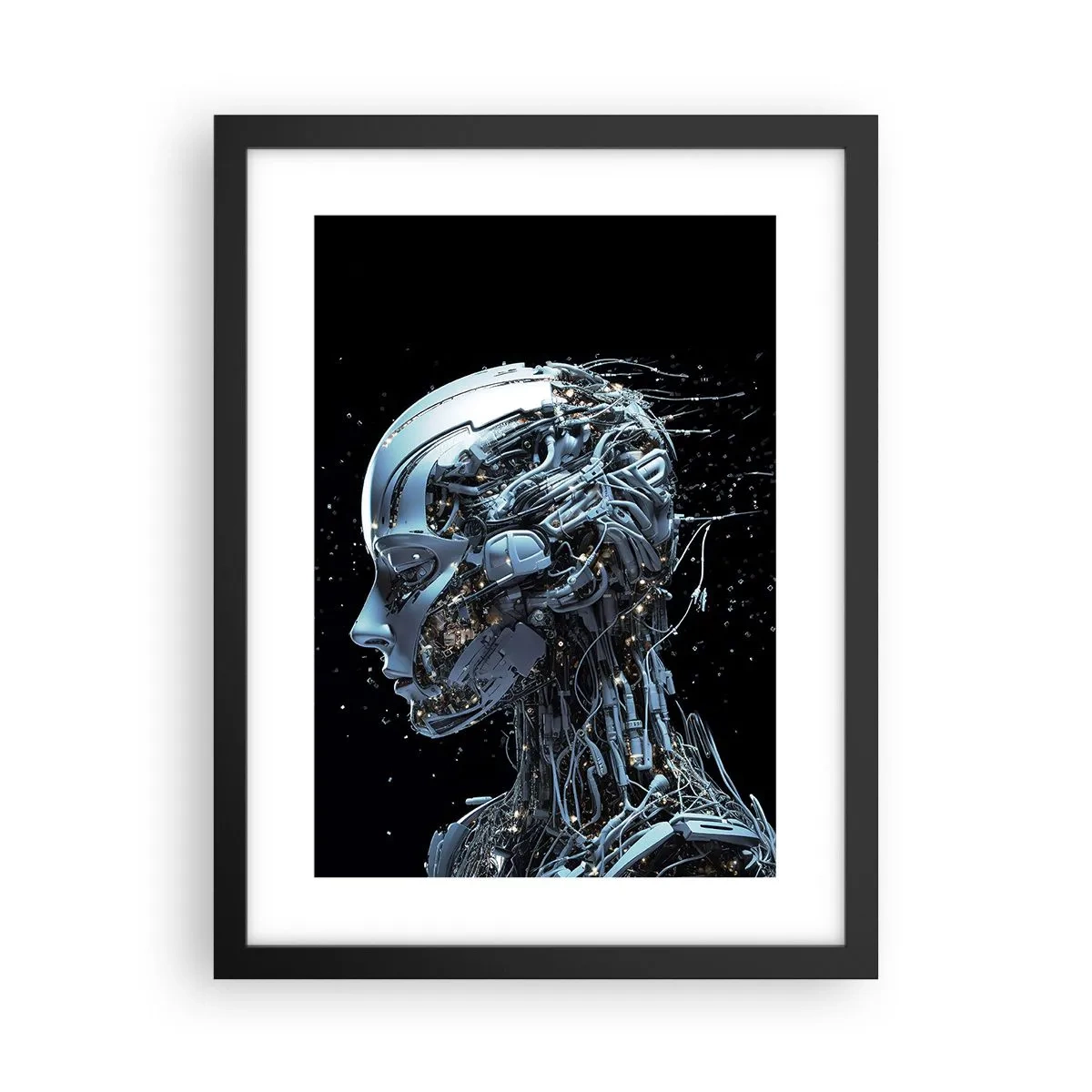 Póster en marco negro - La tecnología es una mujer - 30x40 cm