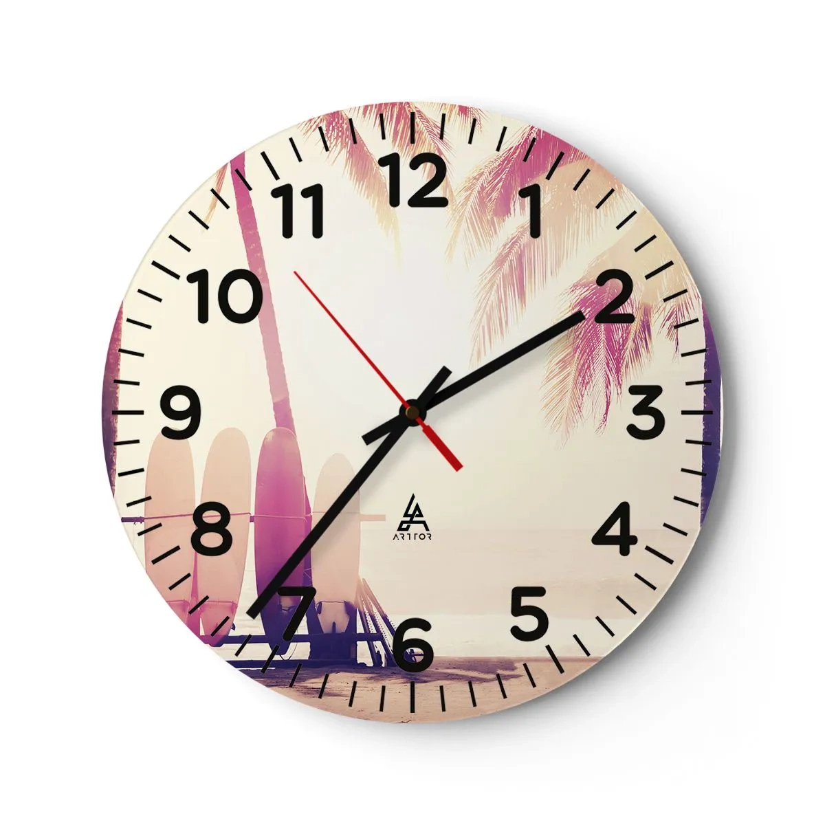 Reloj de pared - Reloj de vidrio - Va a ser un gran día - 30x30 cm