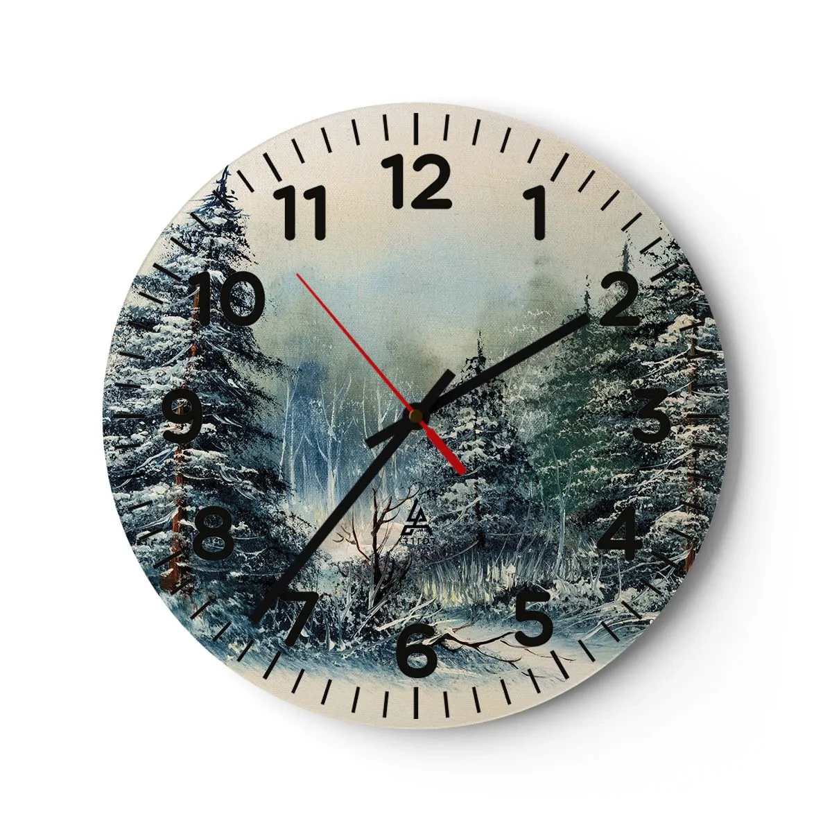 Reloj de pared - Reloj de vidrio - Preparados para la Navidad - 30x30 cm