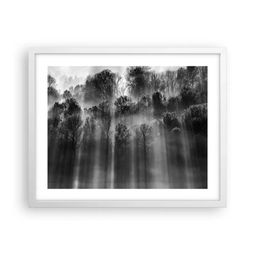 Póster en marco blanco - En los flujos de luz - 50x40 cm