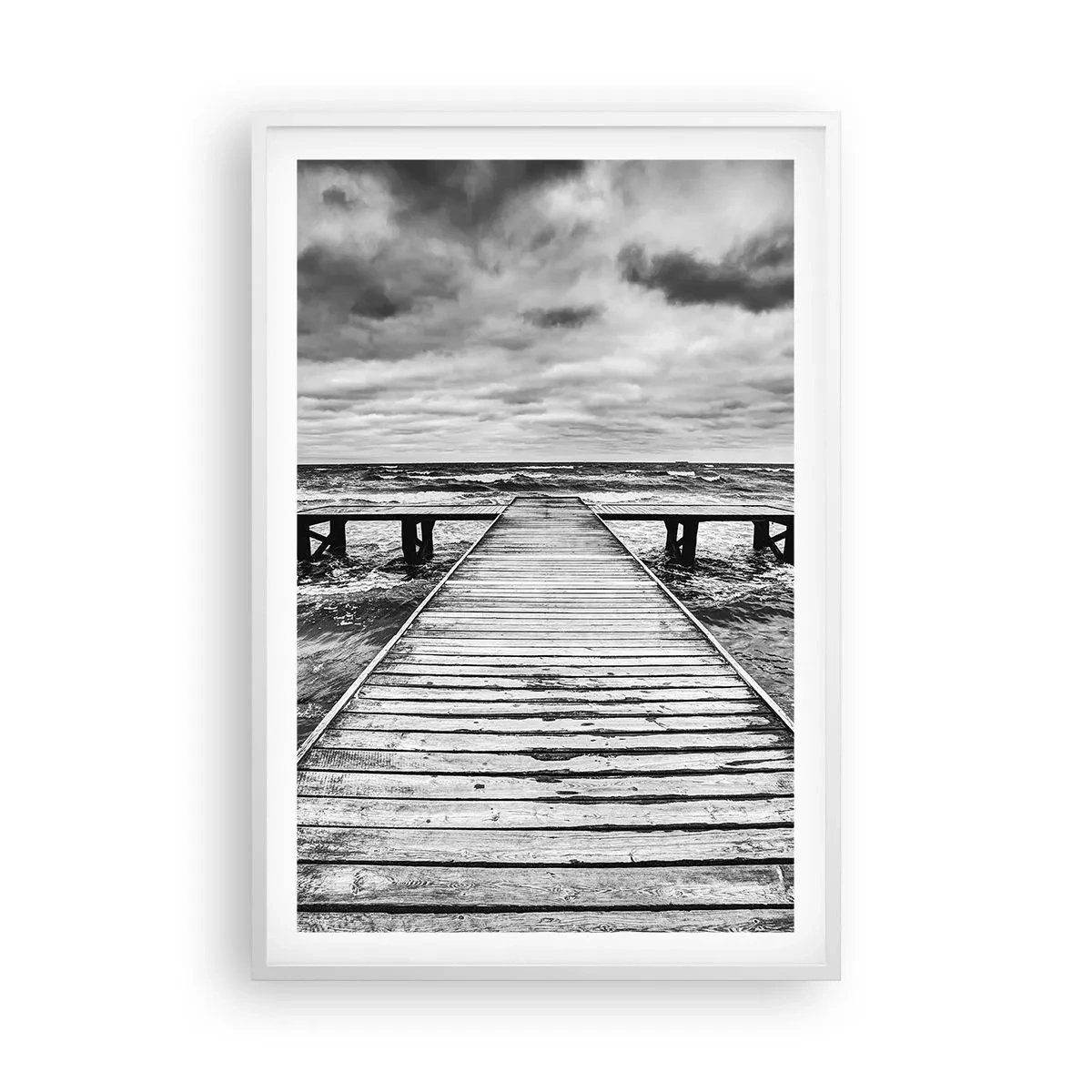 Póster en marco blanco - Estoy esperando que sople el viento... - 61x91 cm