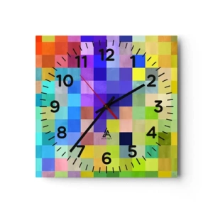 Reloj de pared - Reloj de vidrio - Cada uno diferente, todos iguales - 40x40 cm